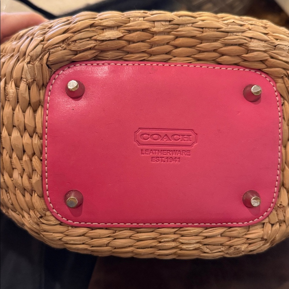 Vintage Coach Straw Bag - Picture 6 of 6